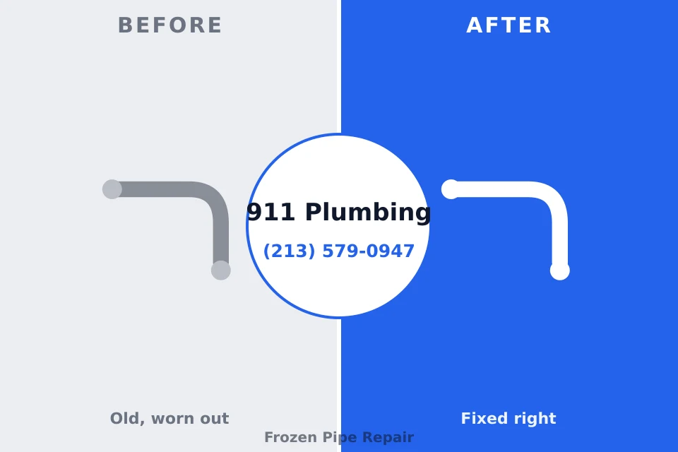 Before and after: plumbing repair New Hope, PA